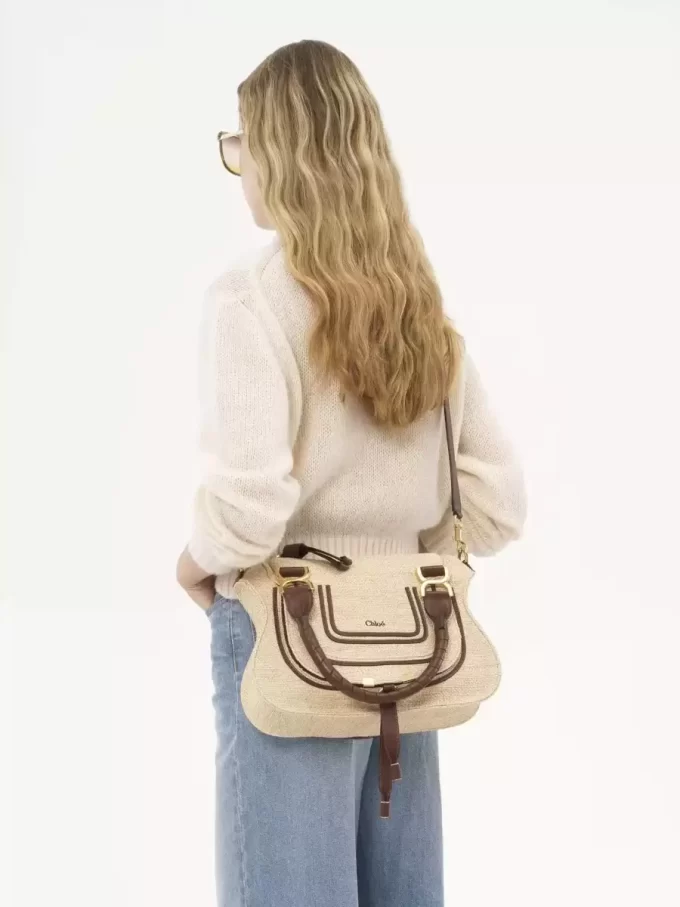 Bolso pequeño Marcie en fibras efecto rafia