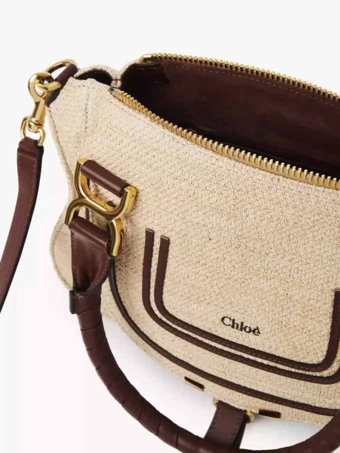 Bolso pequeño Marcie en fibras efecto rafia