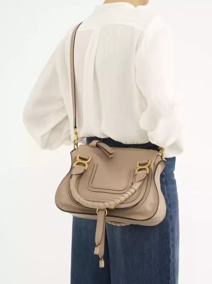 Bolso pequeño Marcie en piel brillante