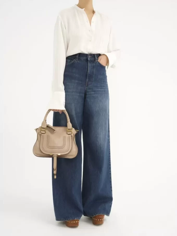 Bolso pequeño Marcie en piel brillante