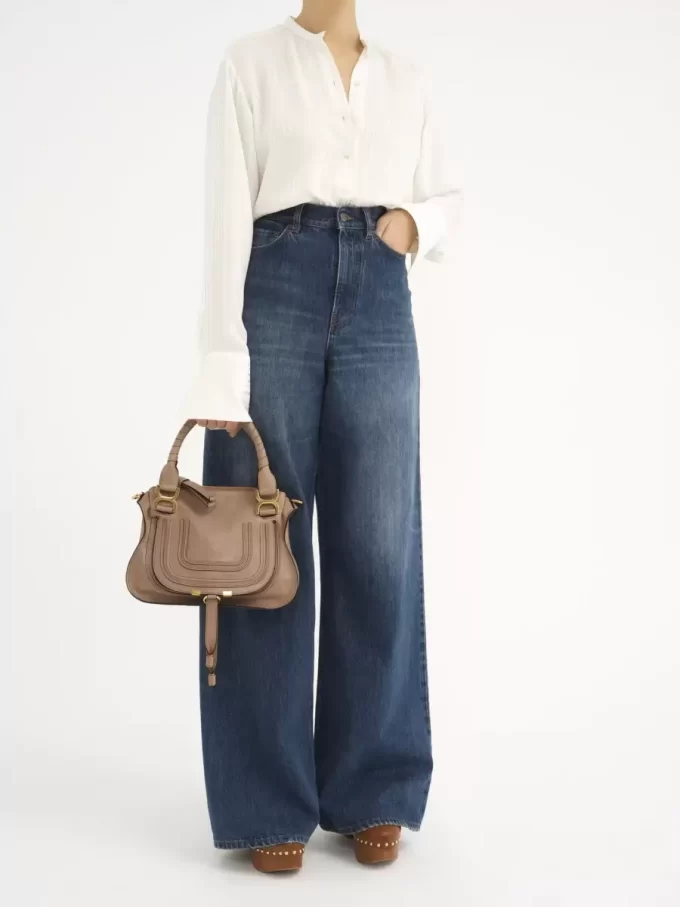 Bolso pequeño Marcie en piel brillante