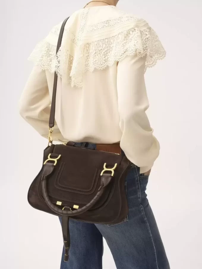 Bolso pequeño Marcie en piel de ante