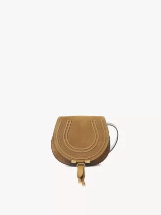 Bolso pequeño Marcie Saddle en piel de ante