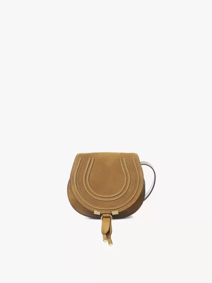 Bolso pequeño Marcie Saddle en piel de ante