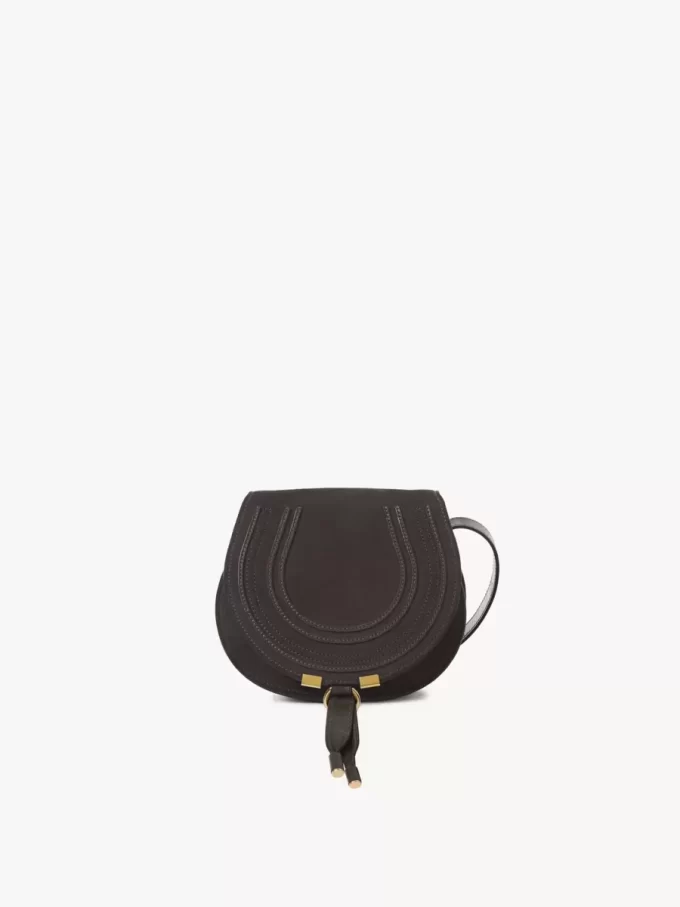 Bolso pequeño Marcie Saddle en piel de ante