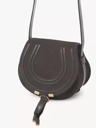 Bolso pequeño Marcie Saddle en piel de ante
