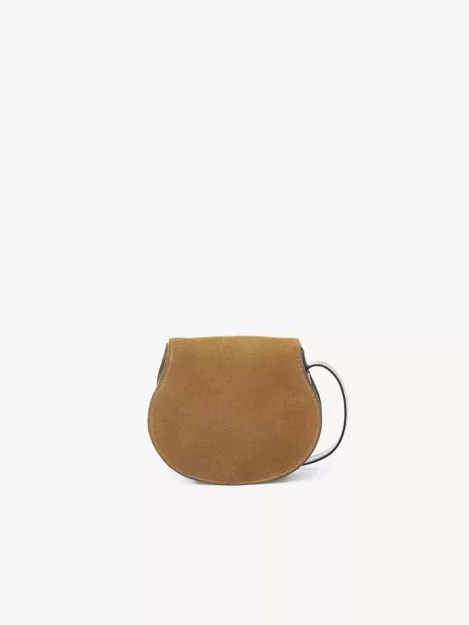 Bolso pequeño Marcie Saddle en piel de ante