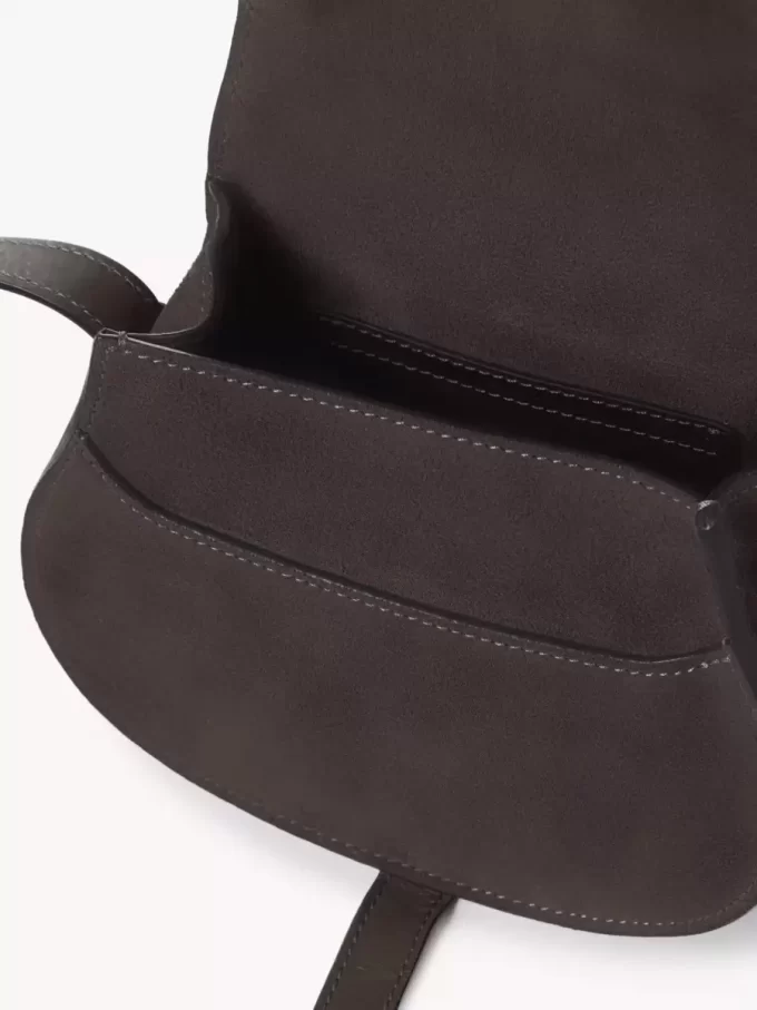 Bolso pequeño Marcie Saddle en piel de ante