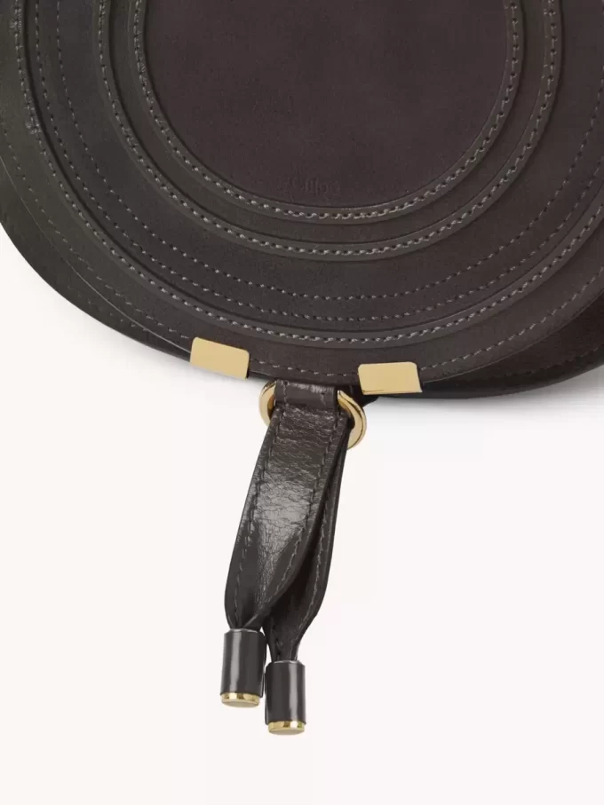 Bolso pequeño Marcie Saddle en piel de ante