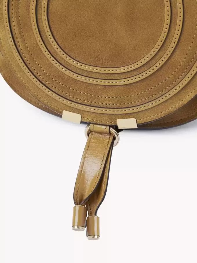 Bolso pequeño Marcie Saddle en piel de ante