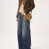 Bolso pequeño Marcie Saddle en piel de ante