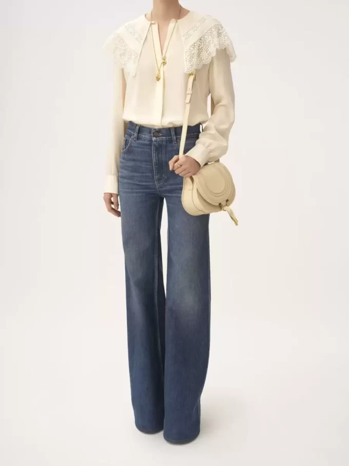 Bolso pequeño Marcie Saddle en piel granulada