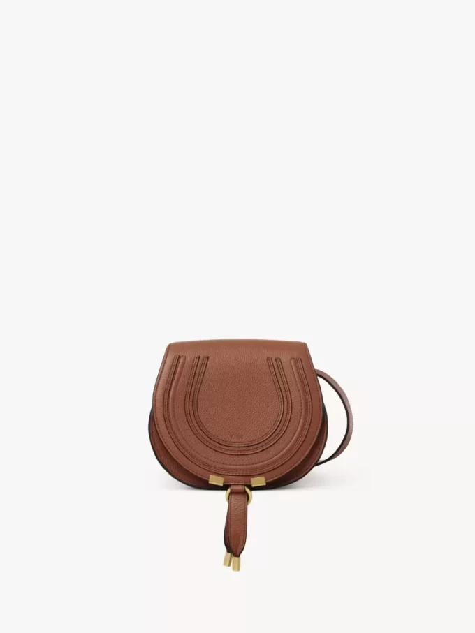 Bolso pequeño Marcie Saddle en piel granulada