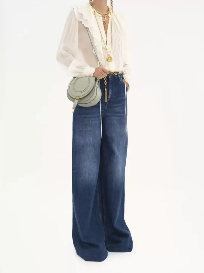 Bolso pequeño Marcie Saddle en piel granulada