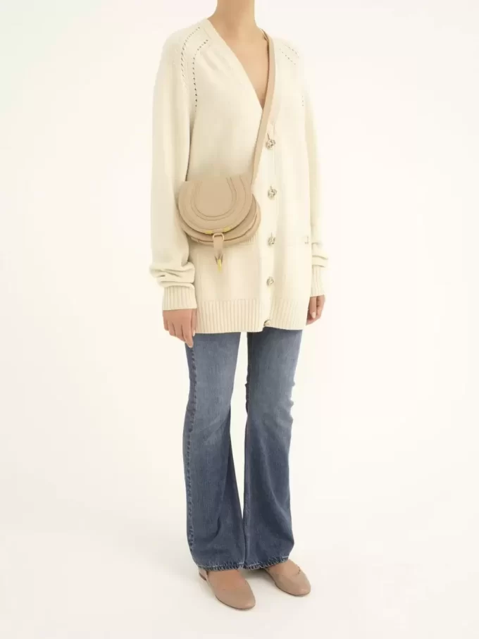 Bolso pequeño Marcie Saddle en piel granulada
