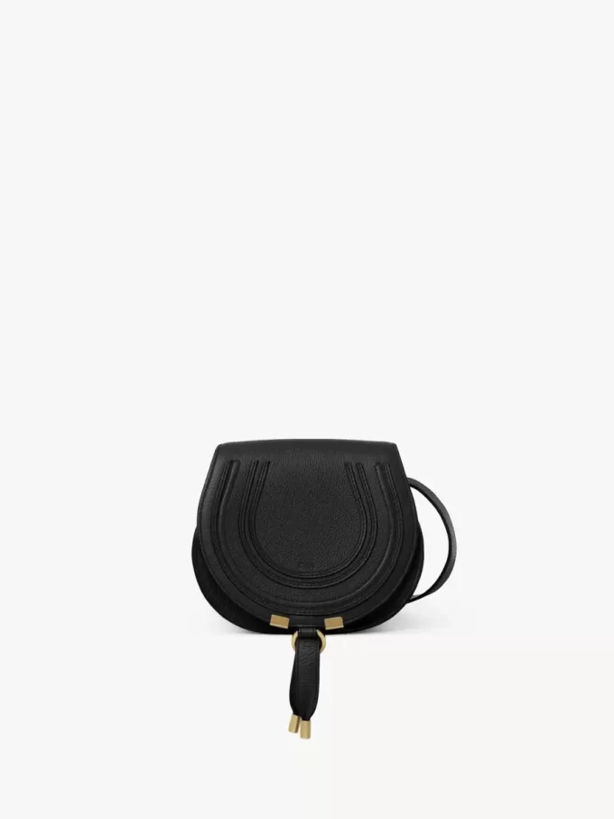Bolso pequeño Marcie Saddle en piel granulada Bolso pequeño Marcie Saddle en piel granulada