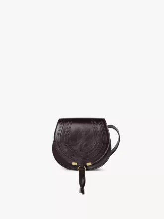 Bolso pequeño Marcie tipo sillín de piel brillante