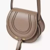 Bolso pequeño Marcie tipo sillín de piel brillante
