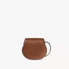 Bolso pequeño Marcie tipo sillín de piel brillante
