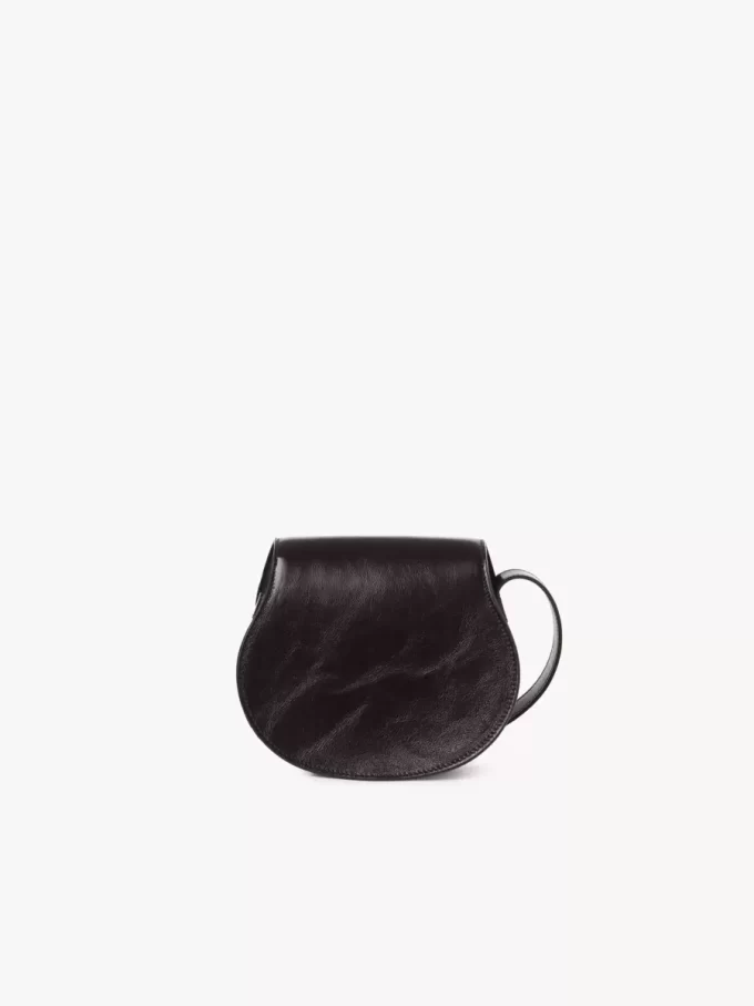 Bolso pequeño Marcie tipo sillín de piel brillante