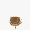Bolso pequeño Marcie tipo sillín en ante y borrego