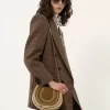 Bolso pequeño Marcie tipo sillín en ante y borrego