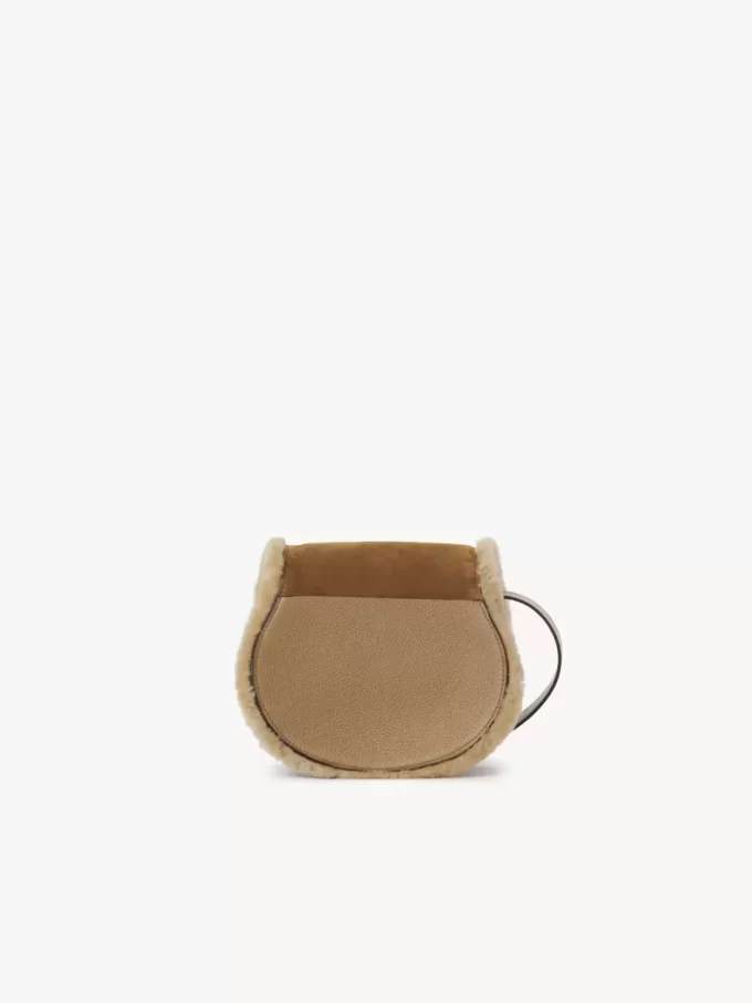Bolso pequeño Marcie tipo sillín en ante y borrego