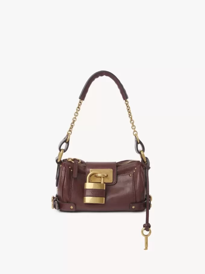 Bolso pequeño Paddington con cadena en piel granulada
