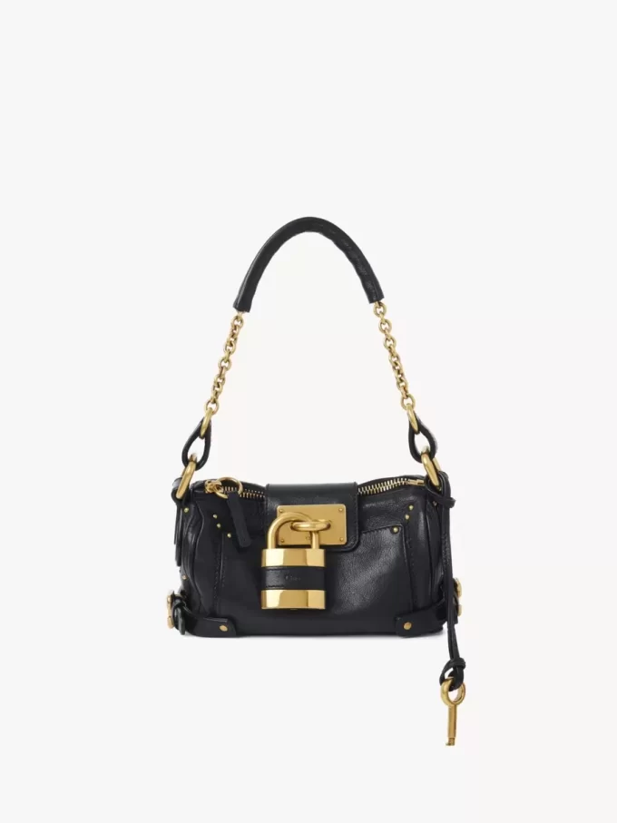 Bolso pequeño Paddington con cadena en piel granulada