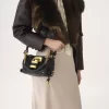 Bolso pequeño Paddington con cadena en piel granulada