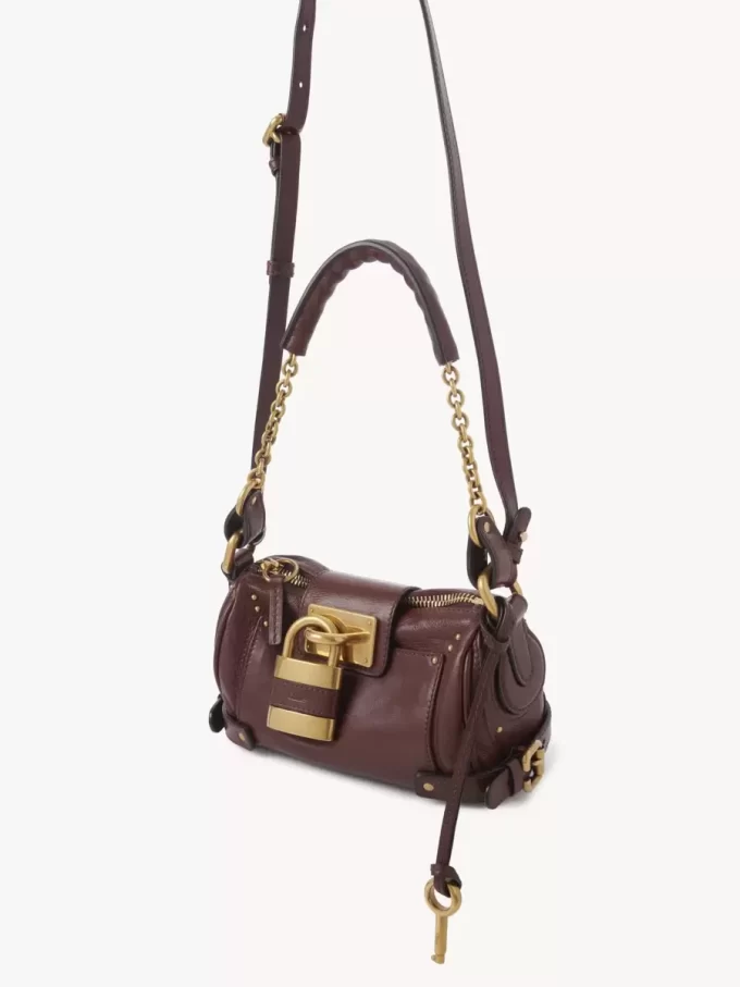 Bolso pequeño Paddington con cadena en piel granulada