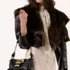 Bolso pequeño Paddington con cadena en piel granulada