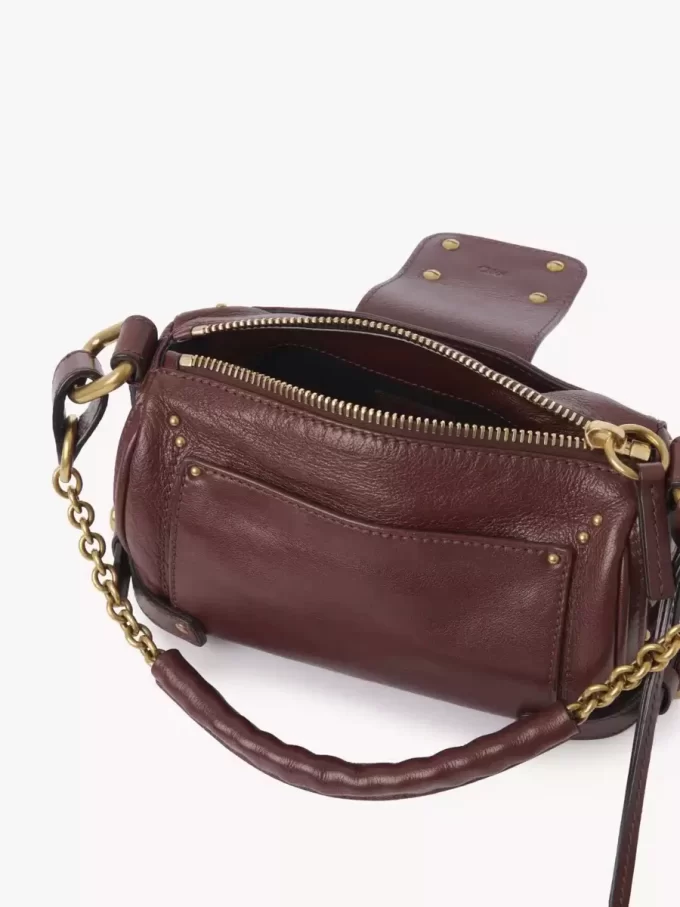 Bolso pequeño Paddington con cadena en piel granulada