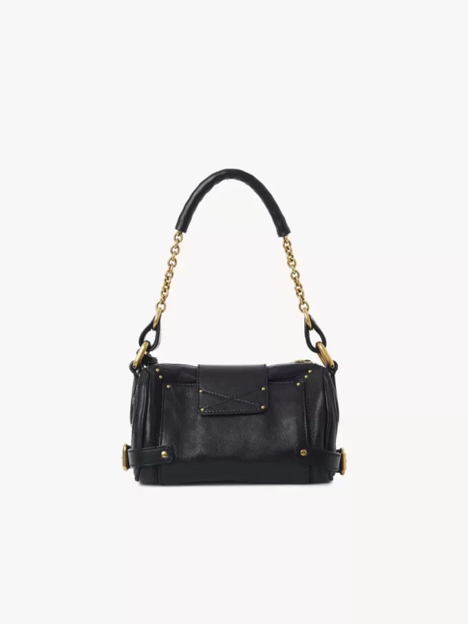 Bolso pequeño Paddington con cadena en piel granulada