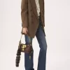 Bolso pequeño Paddington con cadena en piel granulada