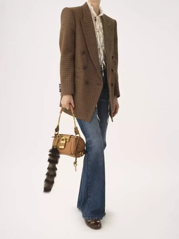 Bolso pequeño Paddington con cadena en piel granulada Bolso pequeño Paddington con cadena en piel granulada