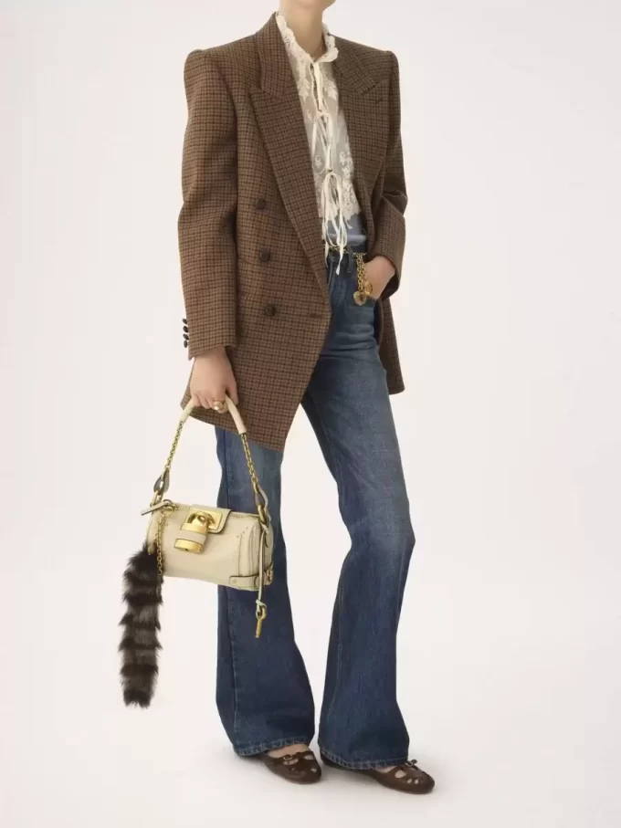 Bolso pequeño Paddington con cadena en piel granulada Bolso pequeño Paddington con cadena en piel granulada