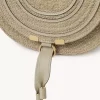 Bolso pequeño tipo sillín Marcie en fibras efecto rafia Bolso pequeño tipo sillín Marcie en fibras efecto rafia