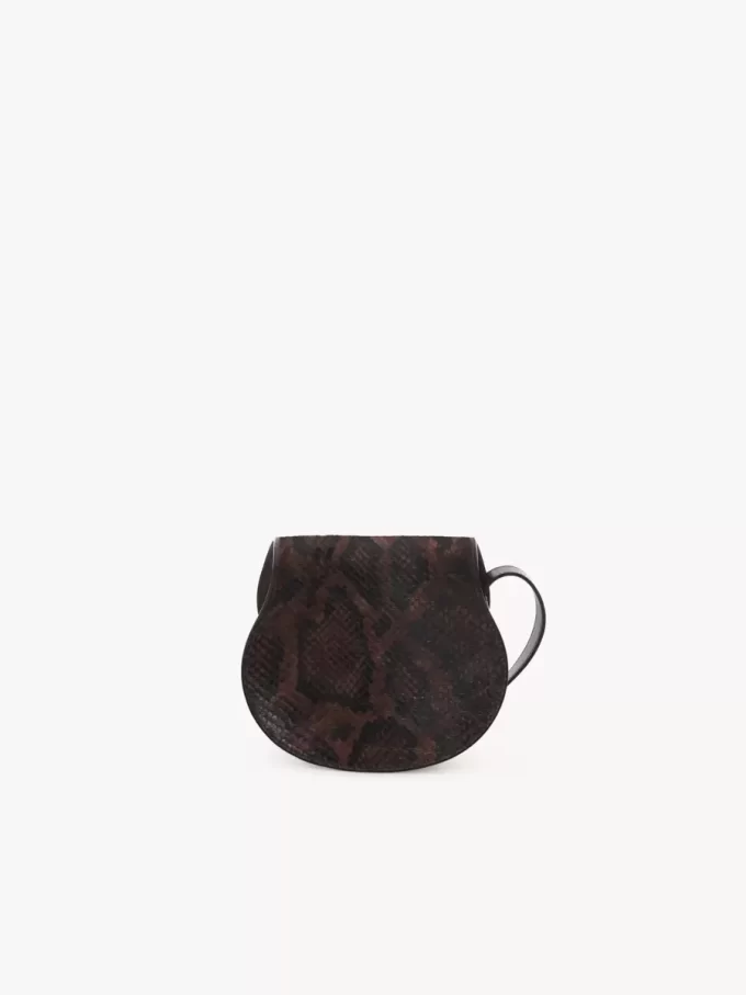 Bolso pequeño tipo sillín Marcie en piel efecto pitón Bolso pequeño tipo sillín Marcie en piel efecto pitón
