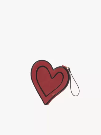 Bolso plano Chloé Symbols Heart de piel granulada