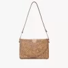 Bolso plano Summer Banana con asa en rafia Bolso plano Summer Banana con asa en rafia