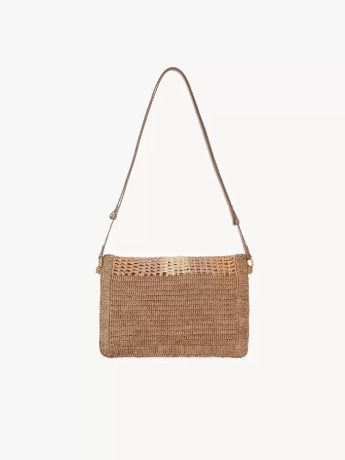 Bolso plano Summer Banana con asa en rafia Bolso plano Summer Banana con asa en rafia