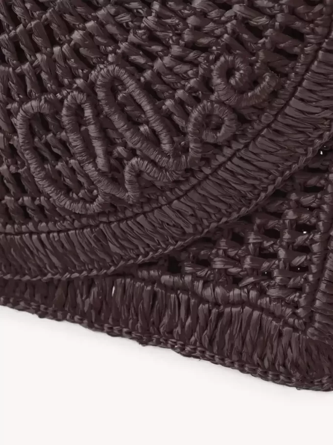 Bolso plano Summer Banana con asa en rafia Bolso plano Summer Banana con asa en rafia