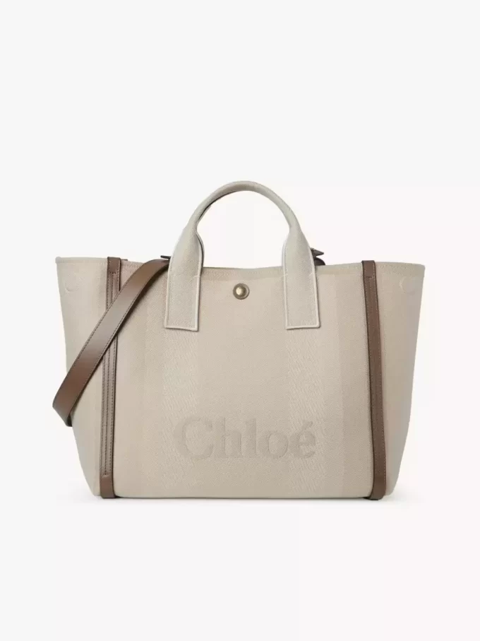 Bolso tote Chloé Carry de lona Bolso tote Chloé Carry de lona
