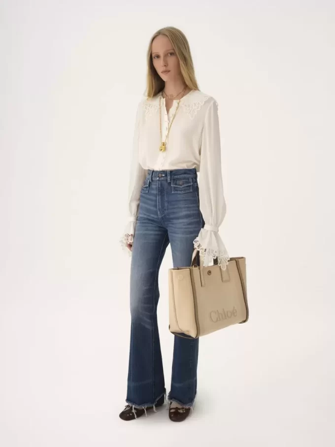 Bolso tote Chloé Carry de lona Bolso tote Chloé Carry de lona