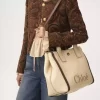 Bolso tote Chloé Carry en fibras efecto rafia