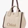 Bolso tote Chloé Carry en fibras efecto rafia