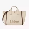 Bolso tote Chloé Carry en fibras efecto rafia