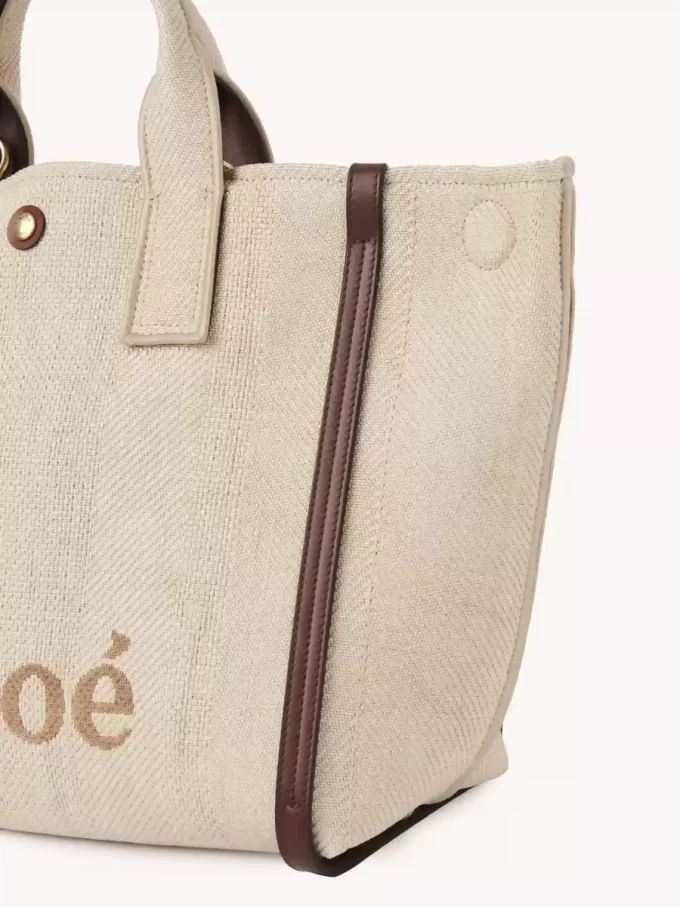 Bolso tote Chloé Carry en fibras efecto rafia