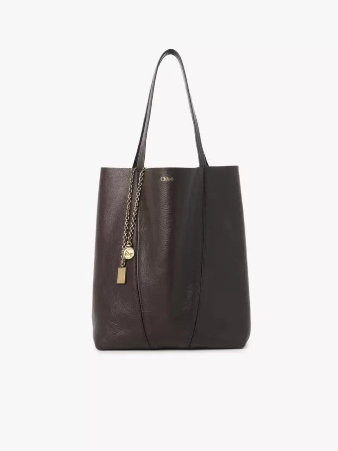 Bolso tote Chloé Spin de piel granulada Bolso tote Chloé Spin de piel granulada